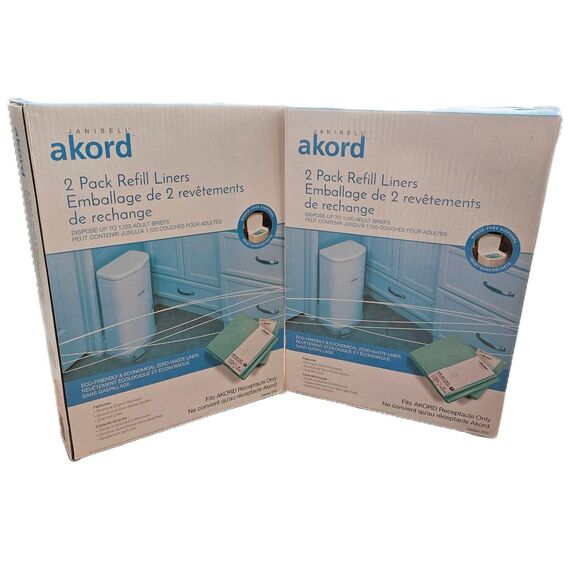 Janibell Akord Refill Liners 2 Boxes Pack of 2ea (4)pks Total Series 330 New - Picture 1 of 7